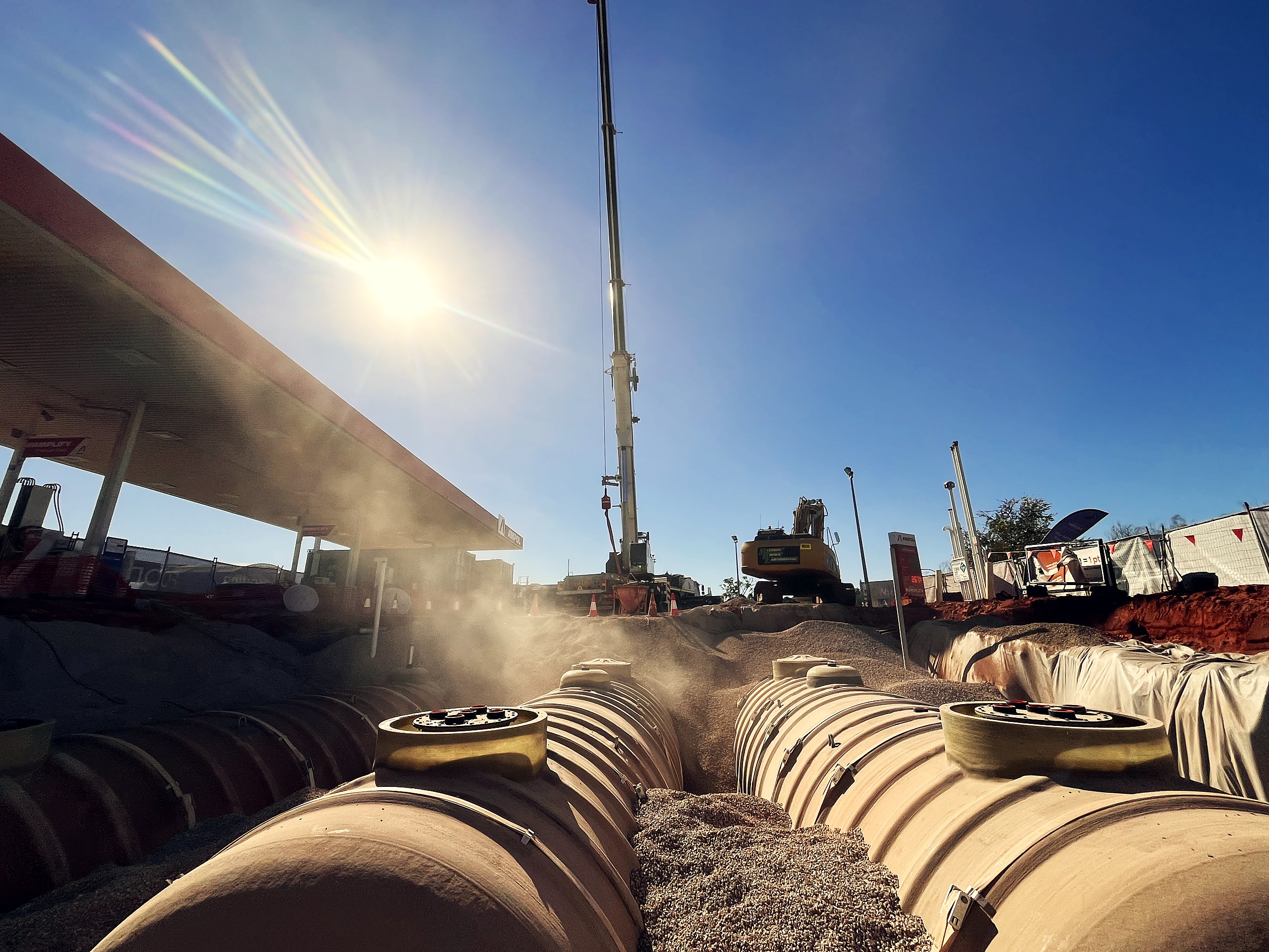 Ampol Broome, Western Australia fuel site project: tank removal (photo 1)
